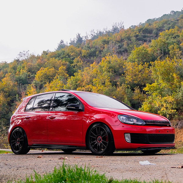 Front Splitter Gloss Black - VW VOLKSWAGEN Golf MK6 GTI 2008-2012
