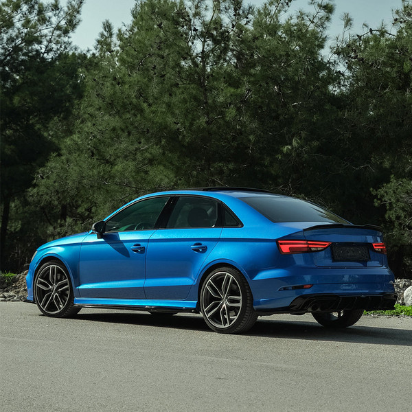 Rear Side Splitters Gloss Black - AUDI S3 8V Sedan 2013-2016 v2