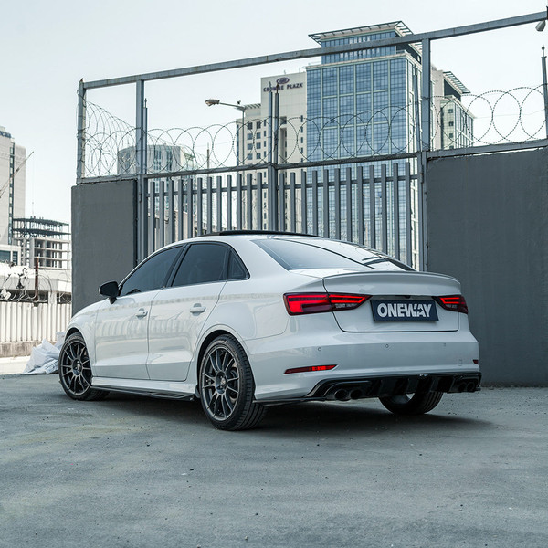 Rear Side Splitters Gloss Black - AUDI S3 8V Sedan 2013-2016