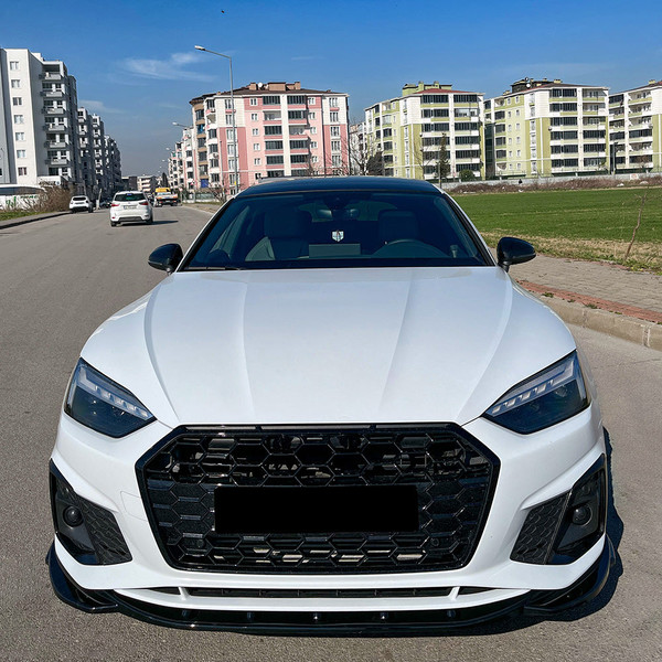 Front Splitter Gloss Black - AUDI A5 S-Line / S5 F5 Facelift 2019-2024 with ABE TÜV