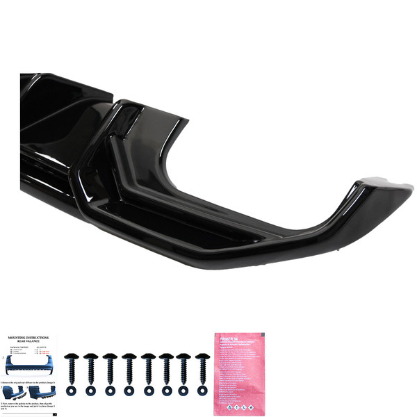 Rear Diffuser Gloss Black - AUDI S3 / A3 S-Line Sedan / Sportback 8Y 2020-2024