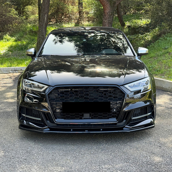 Front Splitter Gloss Black - AUDI A3 S-Line / S3 8V Sedan 2017-2020