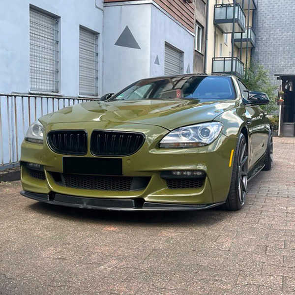 Front Splitter Gloss Black - BMW 6 Series F06 / F12 / F13 Facelift M-Pack 2013-2018 with ABE TÜV