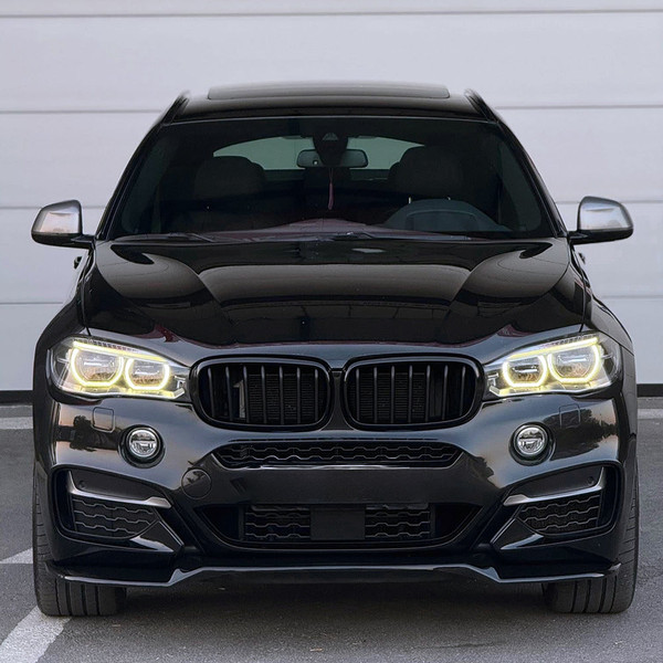 Front Splitter Gloss Black - BMW X6 M-Pack F16 2014-2019 with ABE TÜV
