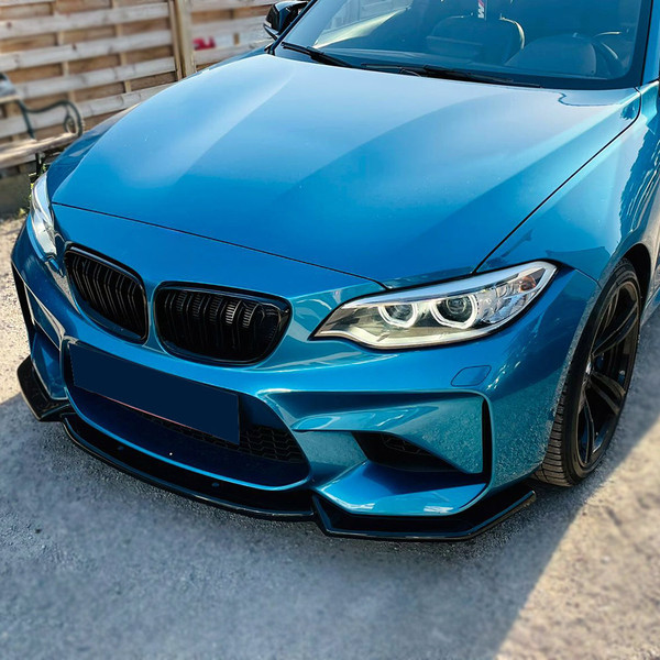 Front Splitter Gloss Black - BMW M2 Series F87 2016-2020 with ABE TÜV