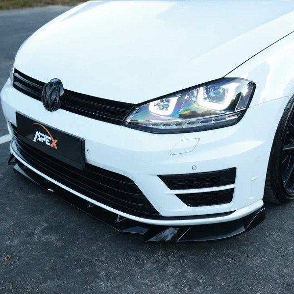 Front Lip Spoiler Gloss Black for VW Golf Mk7 R