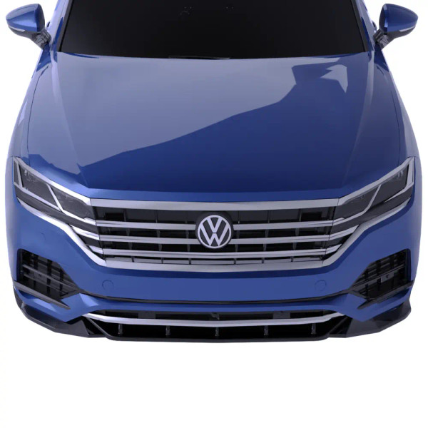 Front Lip Spoiler Gloss Black for VW Touareg Mk3 R-Line