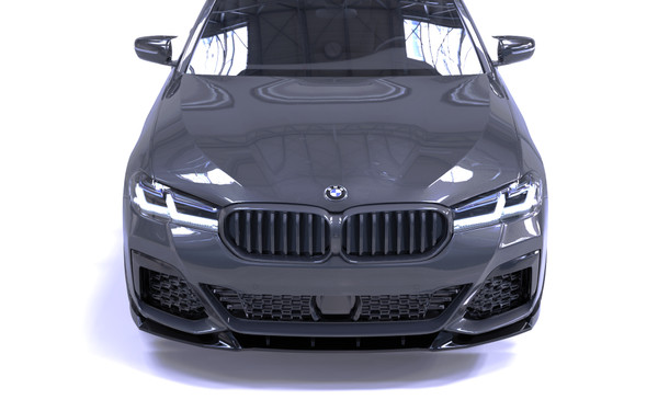 Front Lip Spoiler Gloss Black for BMW 5 Series G30 Facelft M-Pack