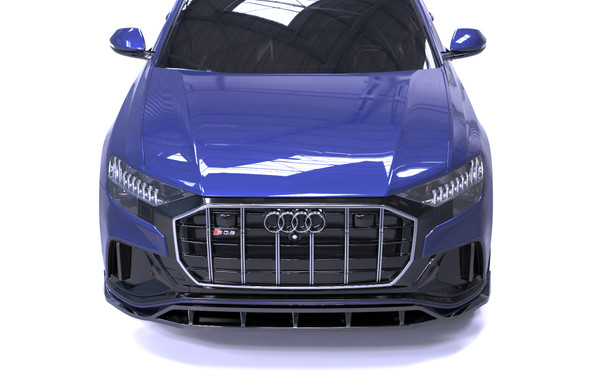 Front Lip Spoiler Gloss Black (2 pcs ) for Audi SQ8 Mk1