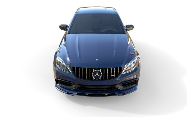 Front Lip Spoiler Gloss Black for Mercedes-AMG C63S W205 Sedan