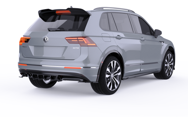 Rear Side Splitter Gloss Black (2pcs) for VW Tiguan Mk2 R-Line