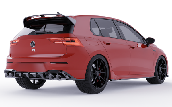 Rear Diffuser Gloss Black For VW GOLF Mk8 R
