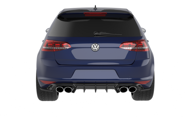 Rear Diffuser Gloss Black for VW Golf Mk7 R