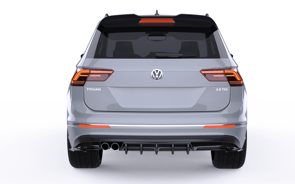Rear Diffuser Gloss Black for VW Tiguan Mk2 R-Line