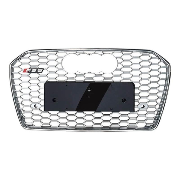 Audi RS6 Honeycomb Front Grille - Chrome | (2016-2018) C7.5 A6/S6 - EST-14-116