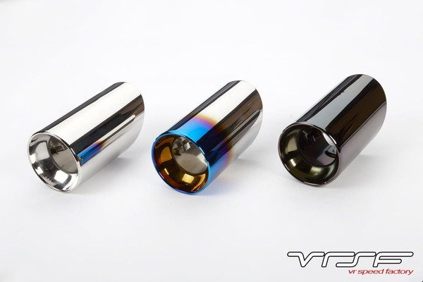 VRSF Slip-on 3.5" Stainless Steel Exhaust Tips 2012+ F Chassis BMW - Rolled & Flat Cut - Bright Polished