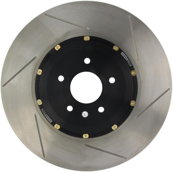 StopTech AeroRotor 2 Piece Black Hat No Rotor Coating Drilled; Front Left | 129.39038.15