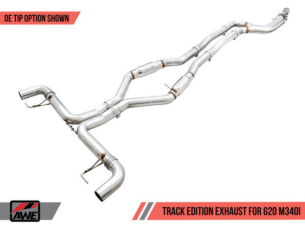 AWE Track Edition Exhaust for G20 M340i - OE Tips