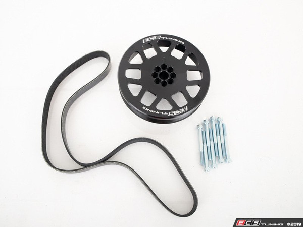 Audi 3.0T Performance Overdrive Crank Pulley With Belt - 187.3mm - For Use As Crank Pulley Only Upgrade