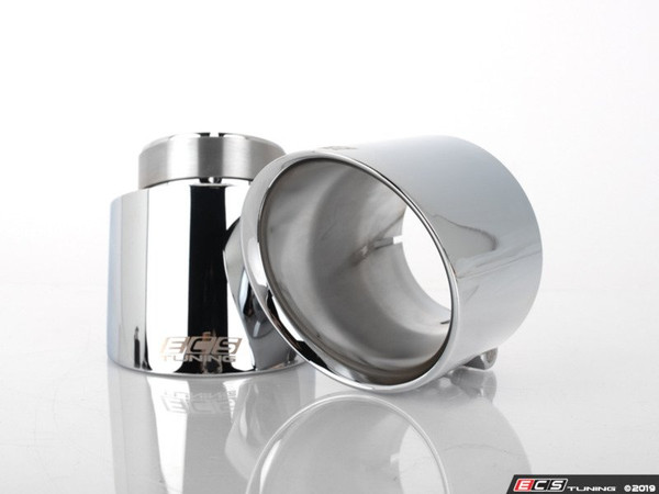 MK6 / MK7 GTI 4.0" OE Fit Exhaust Tips - Chrome - Pair
