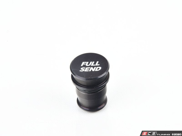 Billet Power Port Plug - "Full Send" - Black Anodized