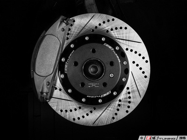 Front Big Brake Kit - Stage 2 - 2-Piece Cross Drilled & Slotted Rotors (345x30) - Without Pads