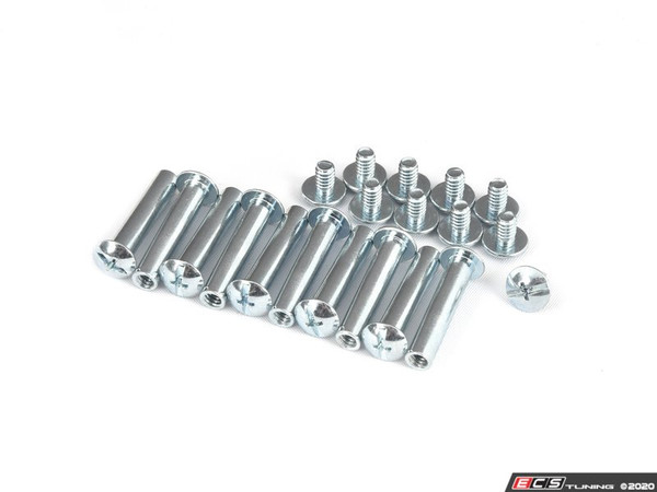 Steel Binding Barrels And Screws, 10-24 Thread Size, For 1-1/4"-1-3/8" Material Thickness - 10 Pack