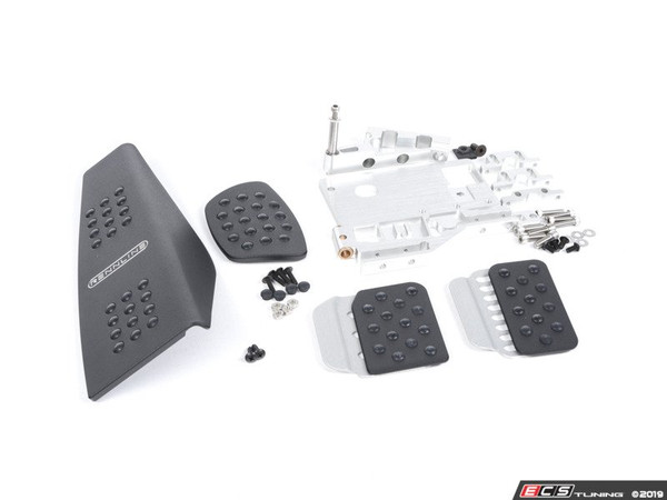 3 Piece Pedal Set - Rubber Grip - Black Pedals / Silver Extensions | ES2839378
