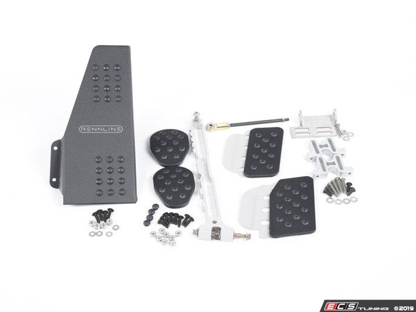 4 Piece Pedal Set - Rubber Grip - Black Pedals / Silver Extensions | ES2839222