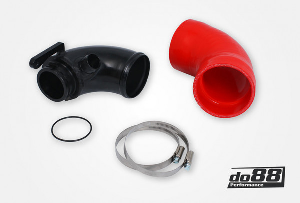 VAG 1.8/2.0 TSI (MQB) Turbo inletpipe, Red hose, OEM Turbo, do88 Airbox