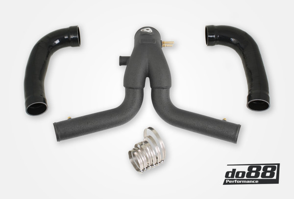 Porsche 991.2 Turbo 2015- Y-Pipe, Black for do88 IC
