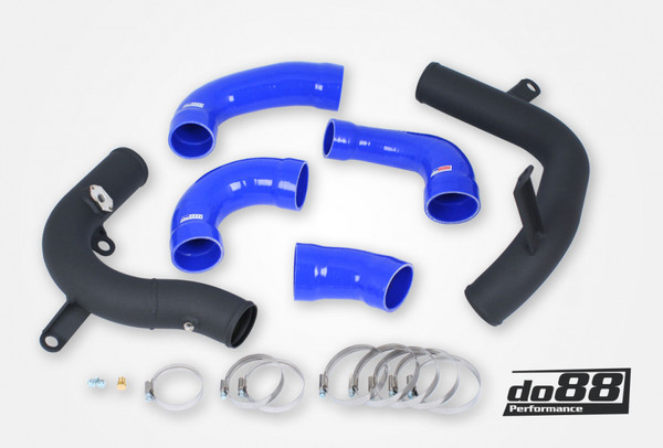 AUDI / VW - 1.8 / 2.0 TSI (MQB) OEM IC Pressure pipes (Black) with Blue hoses