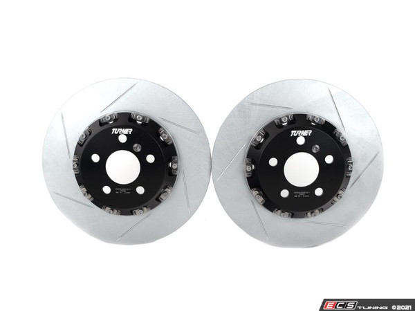 Turner Motorsport Rear Full-Floating Slotted TrackSport Rotors Set - 370x24mm - F8x