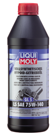 LIQUI MOLY Fully Synthetic Hypoid Gear Oil GL5 75W140 LS - 1 LITER