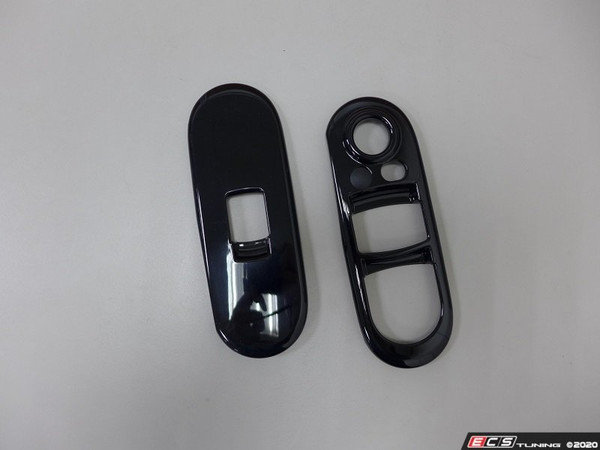 Door Window Switch Panel Convertible Gloss Black - Set Of 2