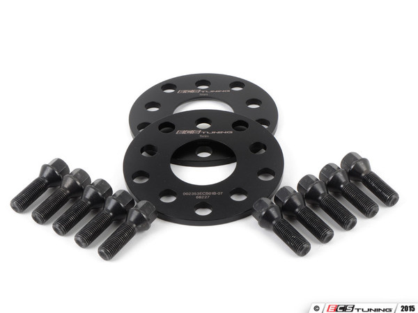 ECS Wheel Spacer & Bolt Kit - 7mm With Black Conical Seat Bolts | ES2748248