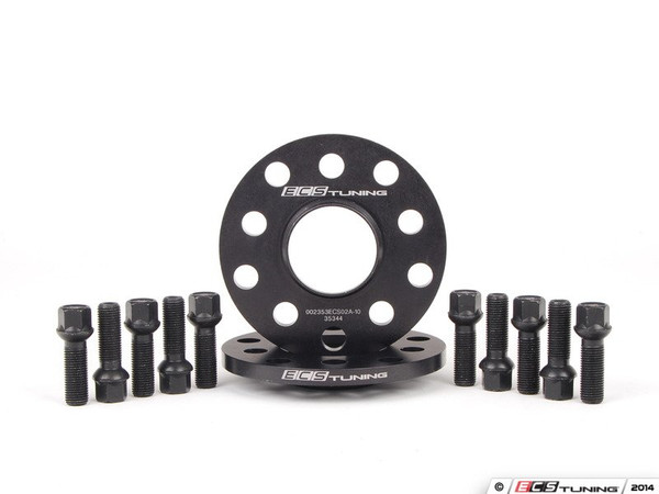 ECS Wheel Spacer & Bolt Kit - 10mm With Black Ball Seat Bolts | ES2748252