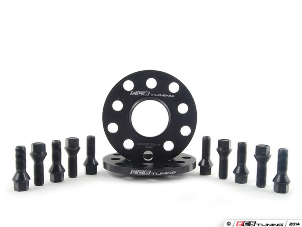 ECS Wheel Spacer & Bolt Kit - 10mm With Black Conical Seat Bolts | ES2748254