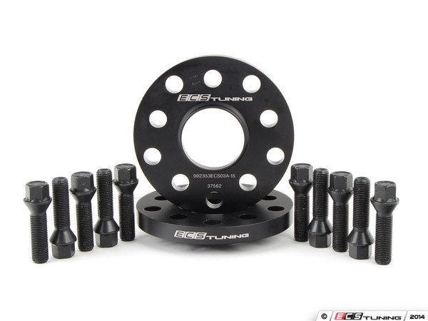 ECS Wheel Spacer & Bolt Kit - 15mm With Black Conical Seat Bolts | ES2748258