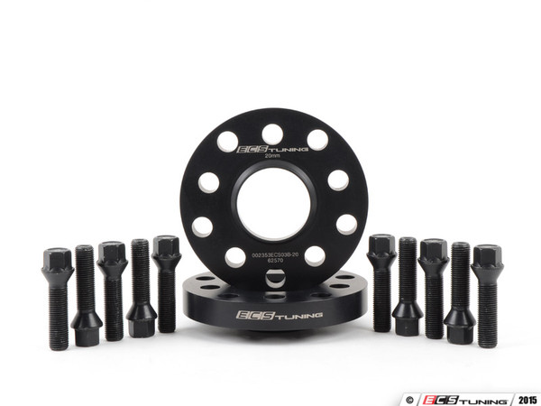 ECS Wheel Spacer & Bolt Kit - 20mm With Black Conical Seat Bolts | ES2748262