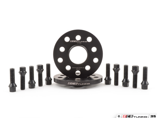 Wheel Spacer & Bolt Kit - 12.5mm with Black Conical Seat Bolts | ES2863234