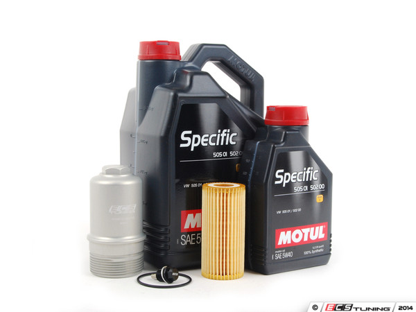 Oil Service Kit - With Magnetic Drain Plug & Silver Billet Aluminum Oil Filter Housing | ES2785345