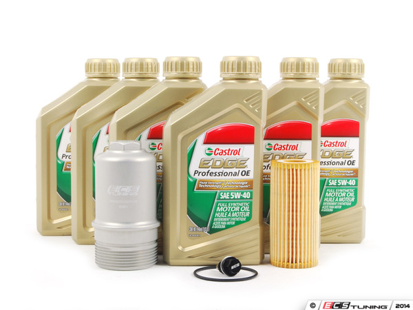 Oil Service Kit - With Magnetic Drain Plug & Silver Billet Aluminum Oil Filter Housing | ES2785349