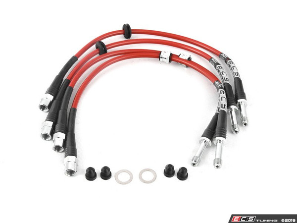 Front & Rear Stainless Steel Brake Lines - Kit | ES3698273