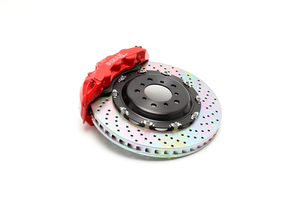 Dinan by Brembo Front Brakes ? Red Calipers With Drilled Rotors for BMW 325i 328i 330i