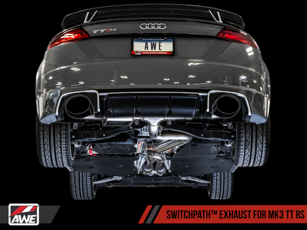 AWE SwitchPath? Exhaust for Audi MK3 TT RS - Diamond Black RS-style Tips