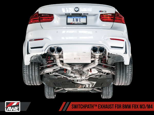 AWE Non-Resonated SwitchPath? Exhaust for BMW F8X M3 / M4 -- Carbon Fiber Tips