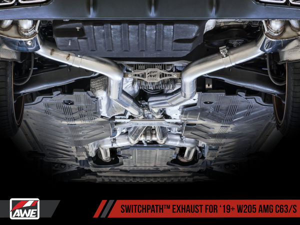 AWE SwitchPath?Ѣ Exhaust System for 2019+ Mercedes-Benz W205 AMG C63/S Coupe - Non-Dynamic Performance Exhaust cars (no tips)