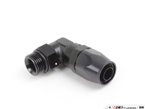 90? -10 AN Fitting - Reusable Swivel To AN ORB Male - Black Anodized
