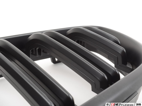Dual Slats Blackout Grille Set - Matte Black